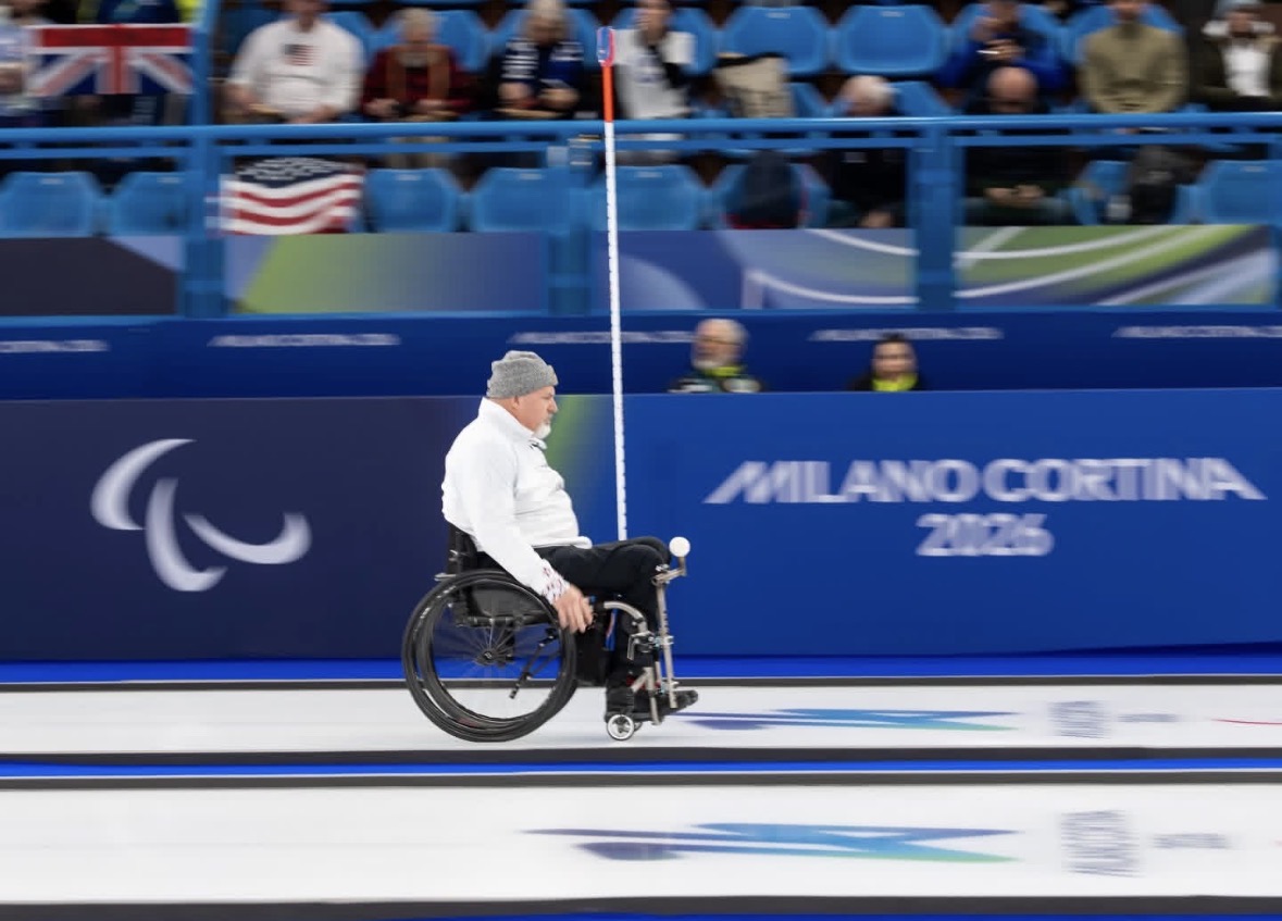 Steve Emt competing at the Milano Cortina 2026 Paralympic Games