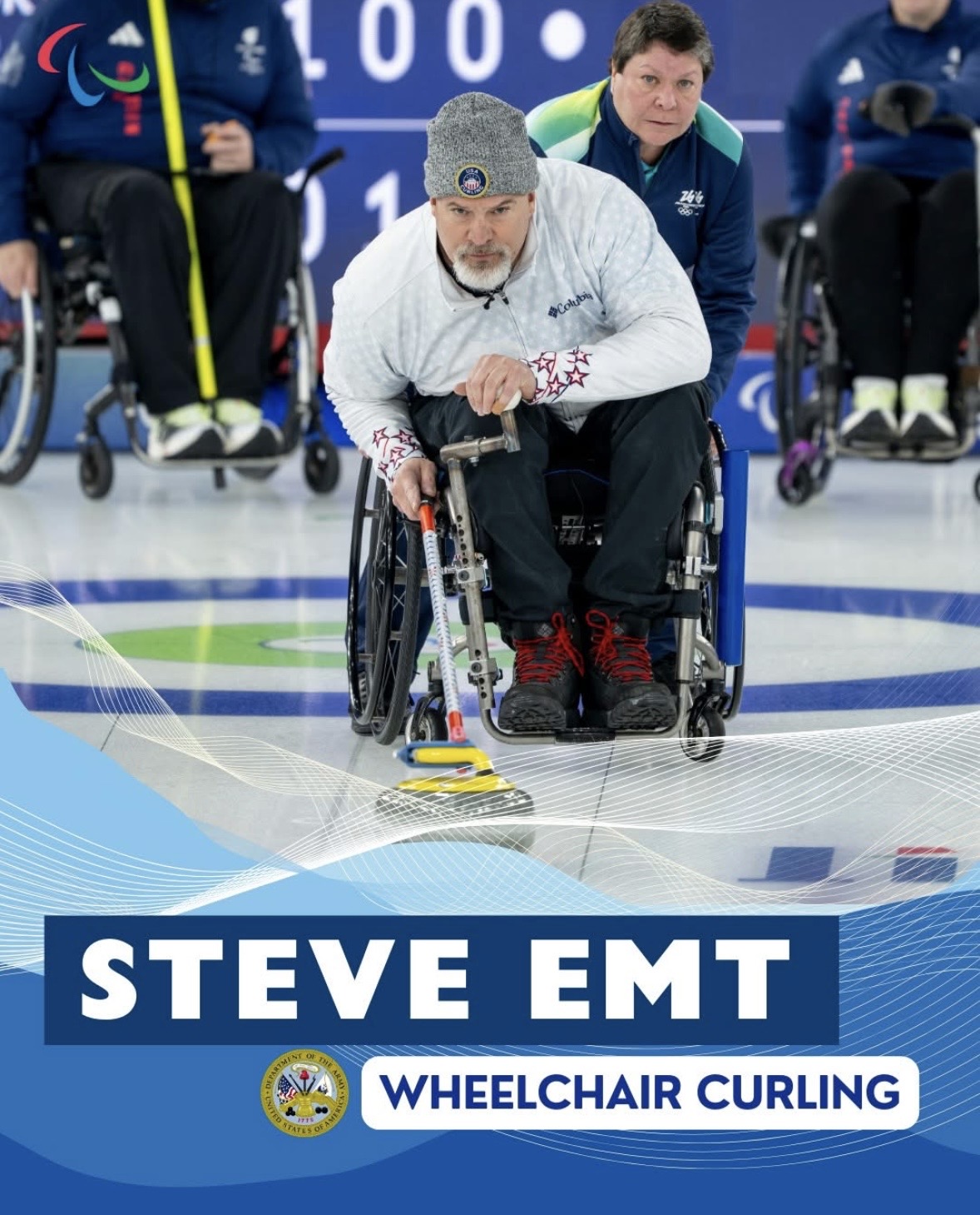 Steve Emt competing at the 2026 Paralympic Winter Games in Milan-Cortina